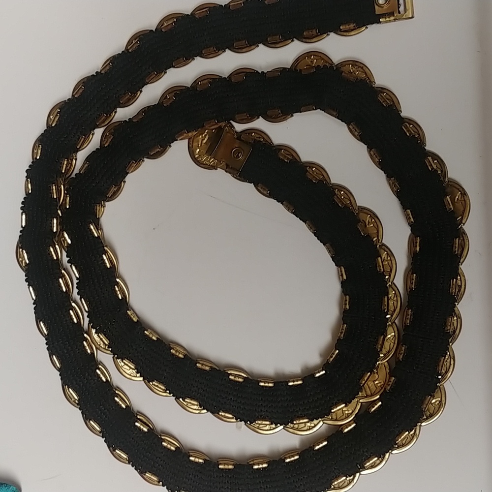 Vintage Faux Gold Coins Boho Women's Belt - Picture 11 of 12
